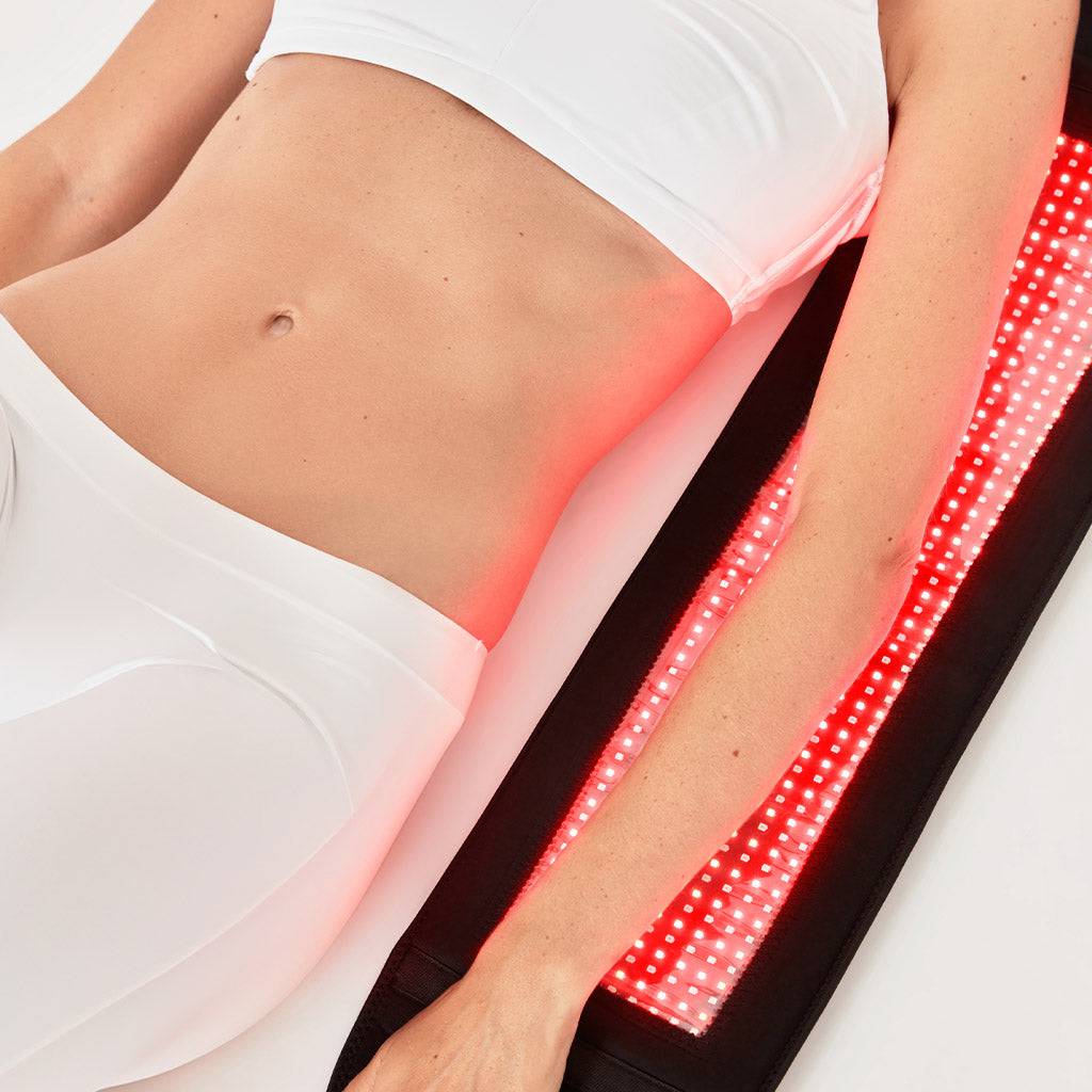 Nushape Lipowrap red and near-infrared light therapy body wrap, flat view