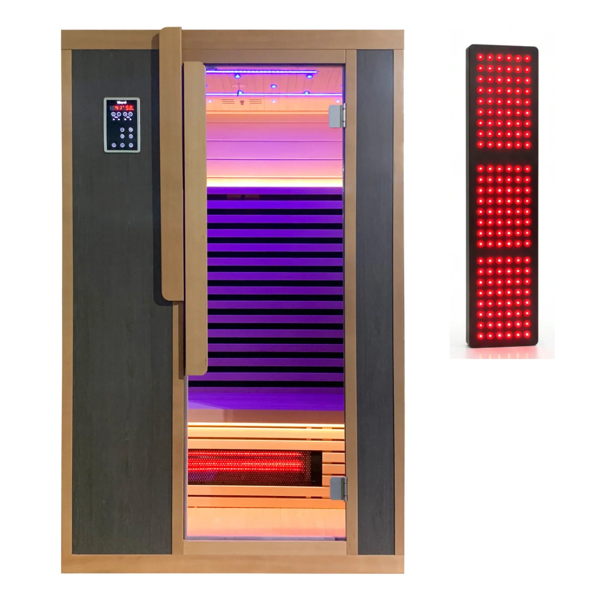 Blisspod Bergen 2-Person Indoor Full-Spectrum Infrared Sauna with Red Light Therapy