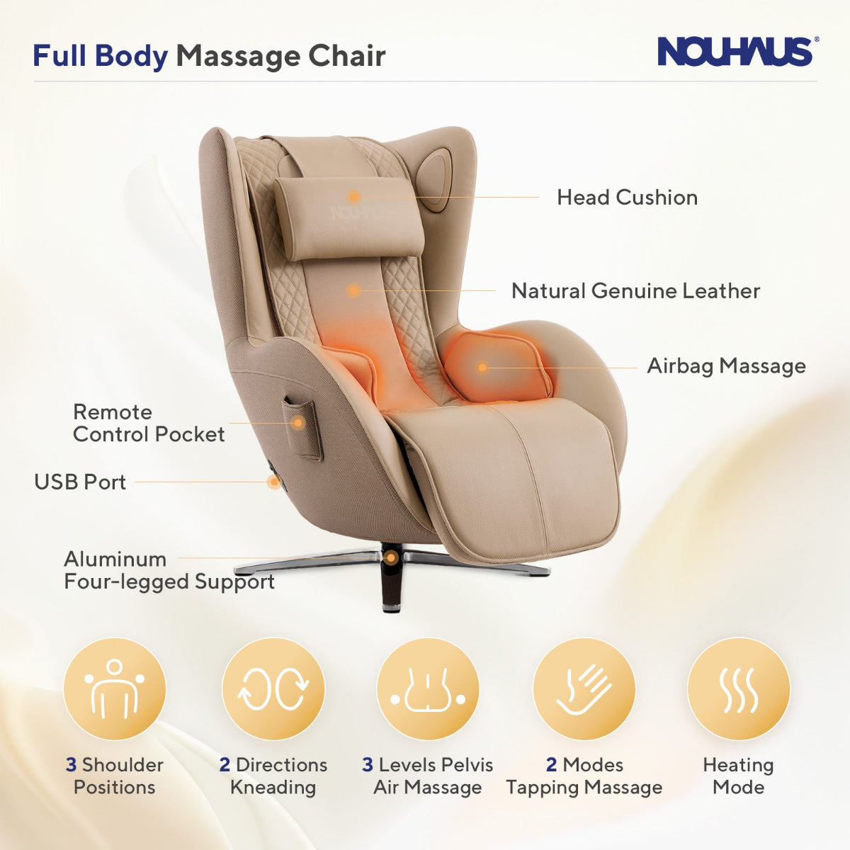 Nouhaus Aurora Zero Gravity Full-Body Massage Chair