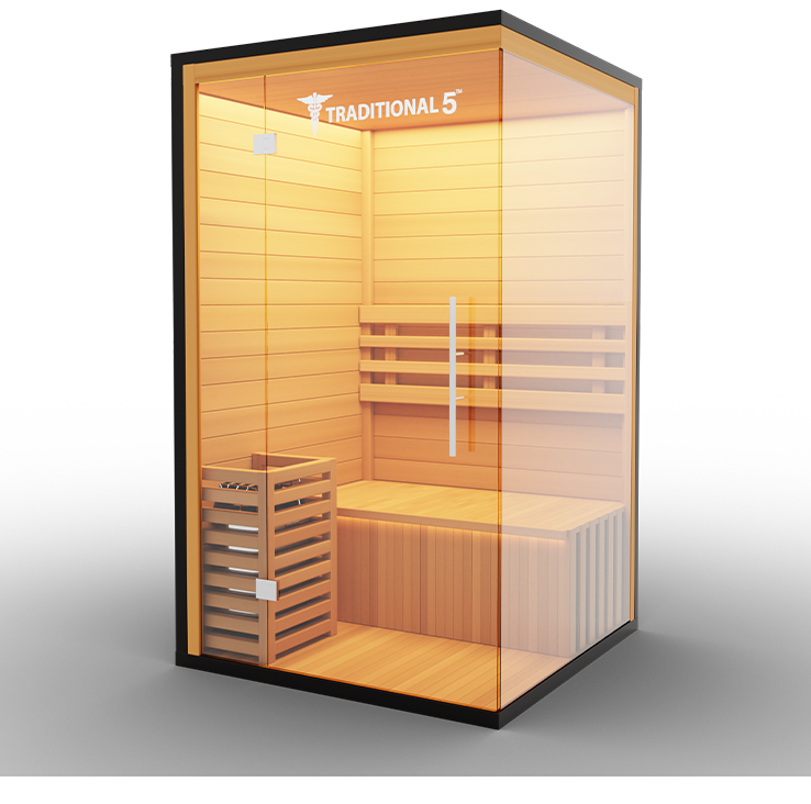Medical Sauna Traditional 5 Indoor Hemlock Steam 2-Person Sauna