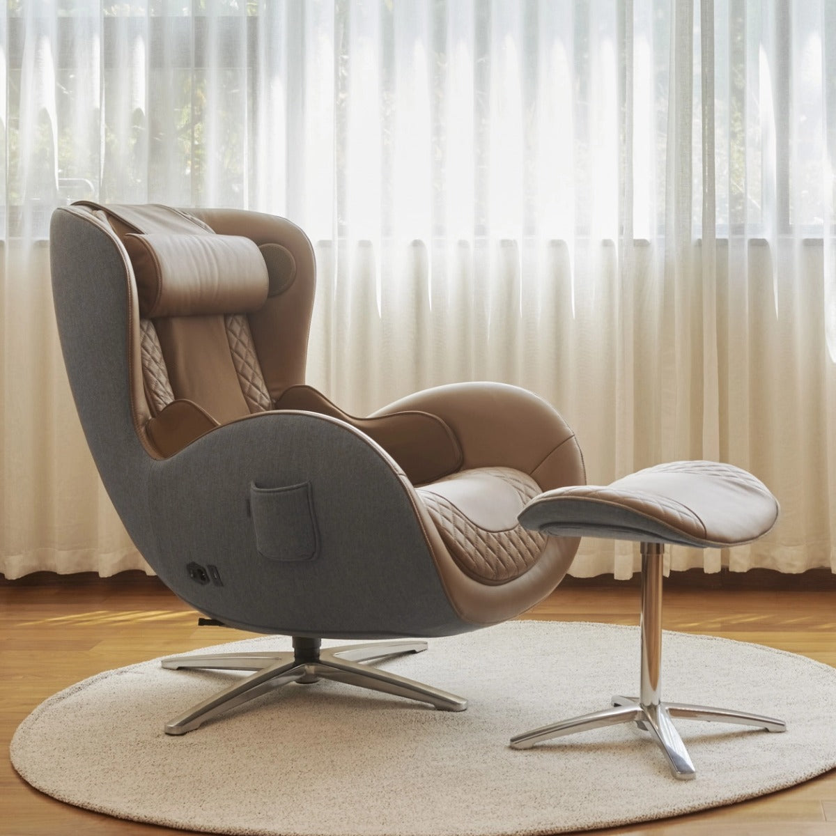 Nouhaus New Classic massage chair in Caramel, product view