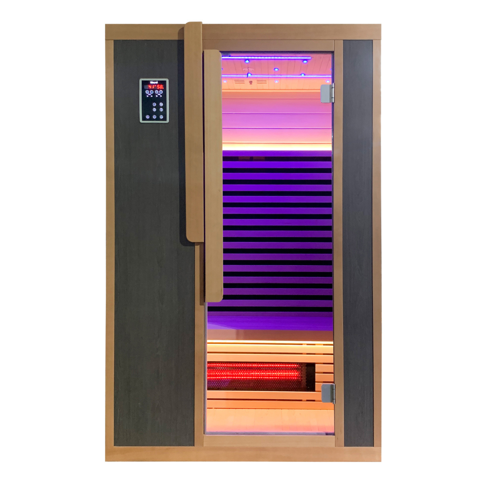 Blisspod Bergen 2-Person Indoor Full-Spectrum Infrared Sauna with Red Light Therapy