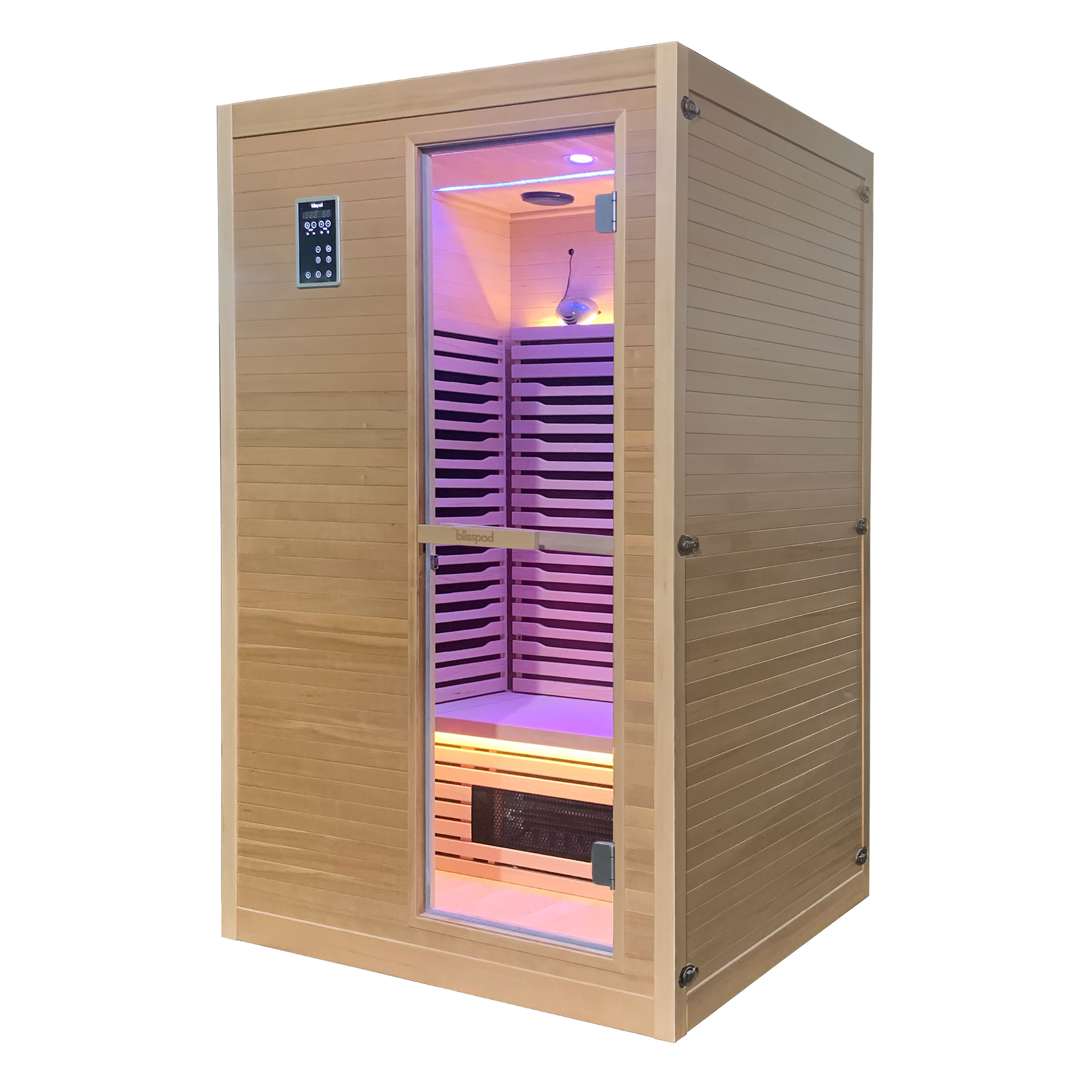 Blisspod Helsinki 2-Person Indoor Full-Spectrum Infrared Sauna with Red Light Therapy