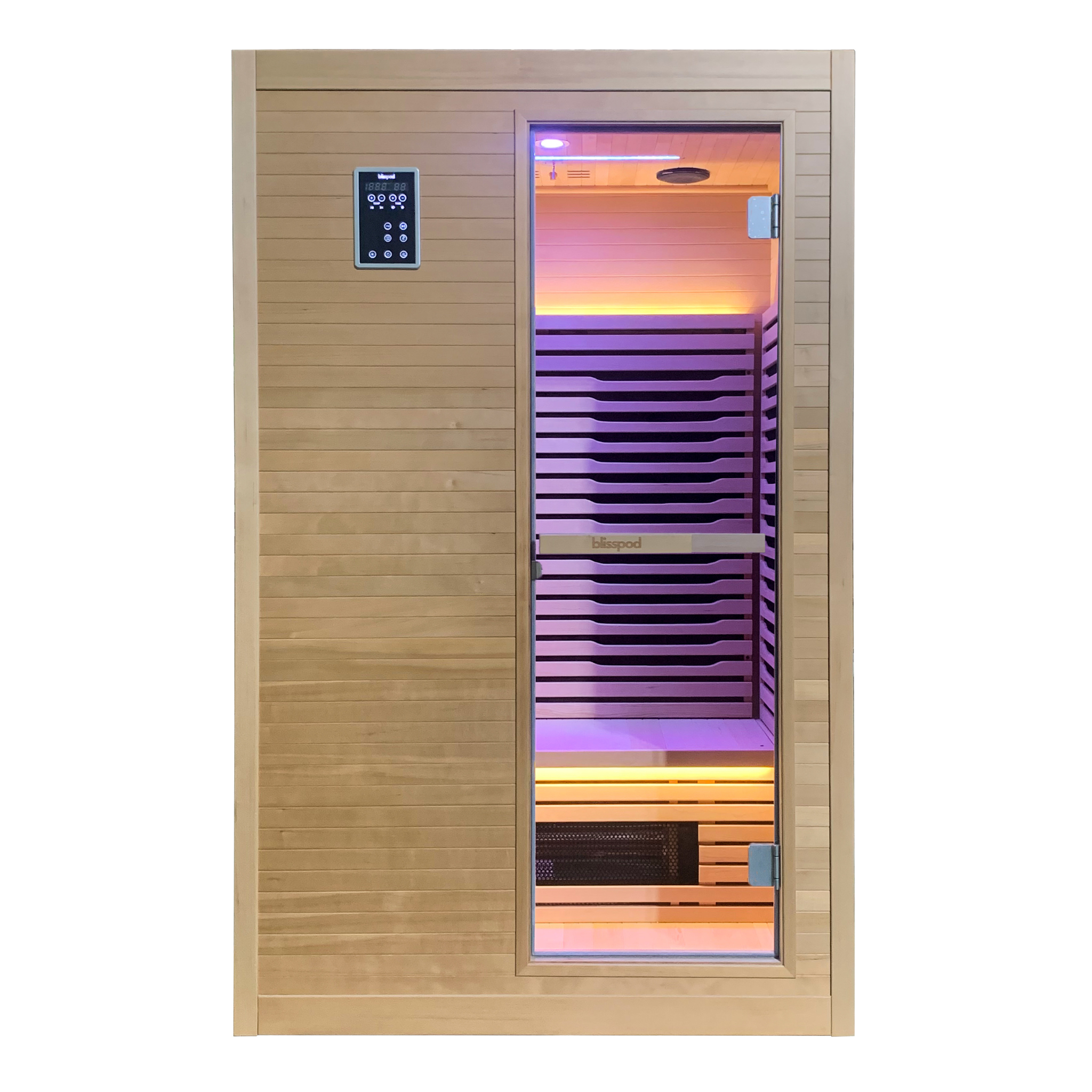 Blisspod Helsinki 2-Person Indoor Full-Spectrum Infrared Sauna with Red Light Therapy