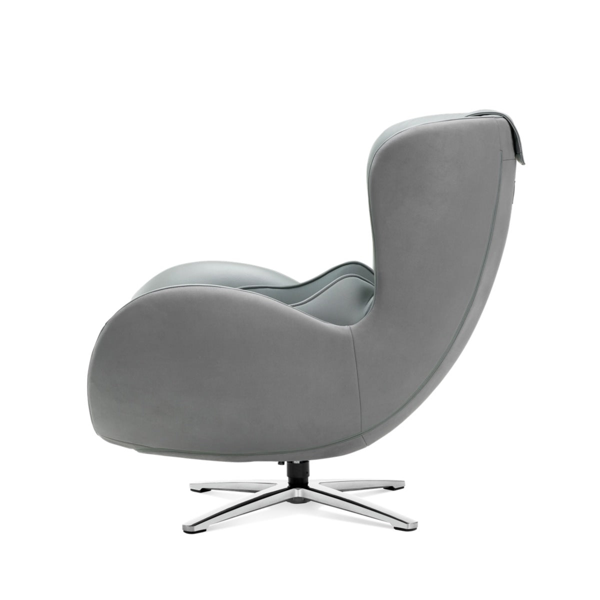 Nouhaus New Classic massage chair in Ash Grey, side view