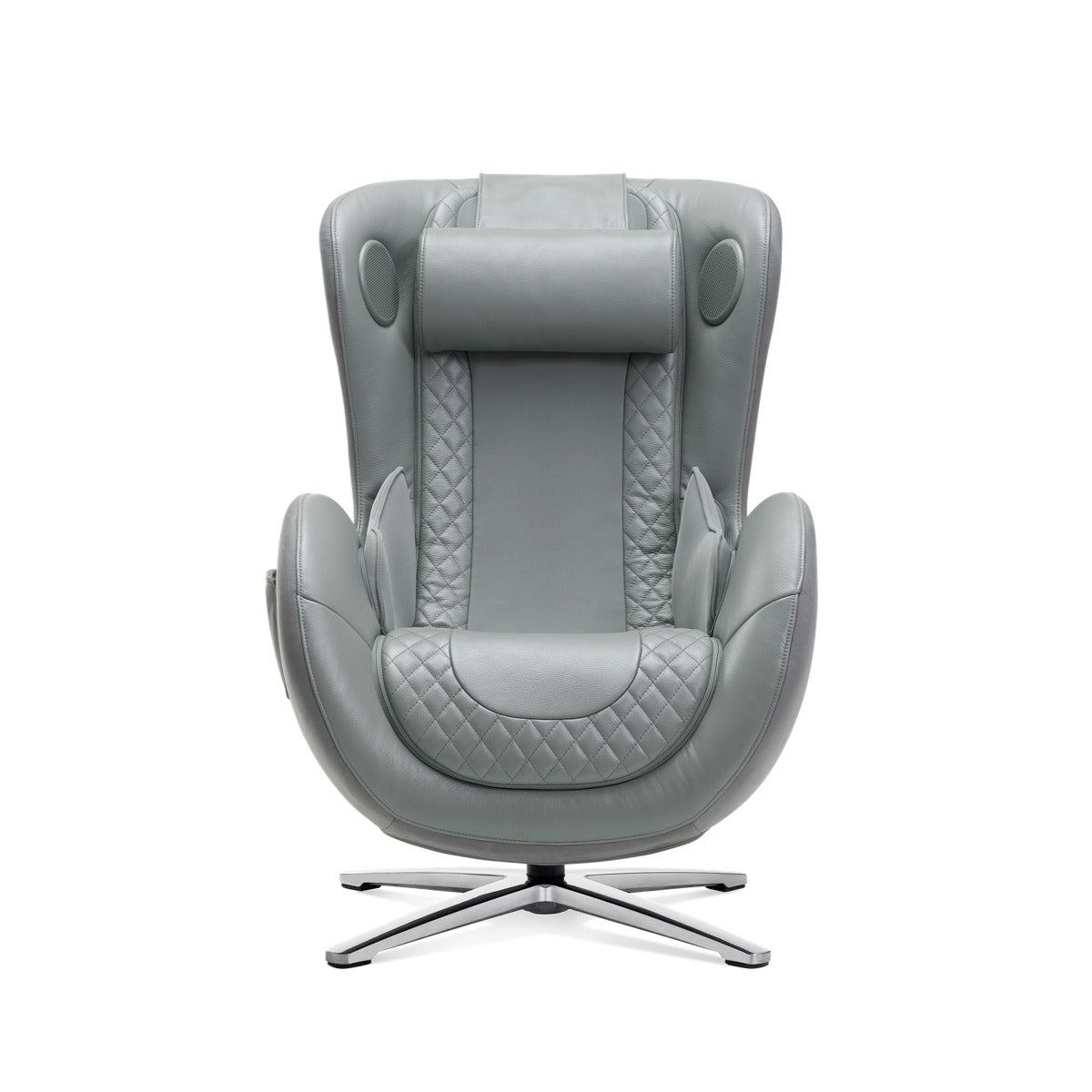 Nouhaus New Classic massage chair in Ash Grey, front view
