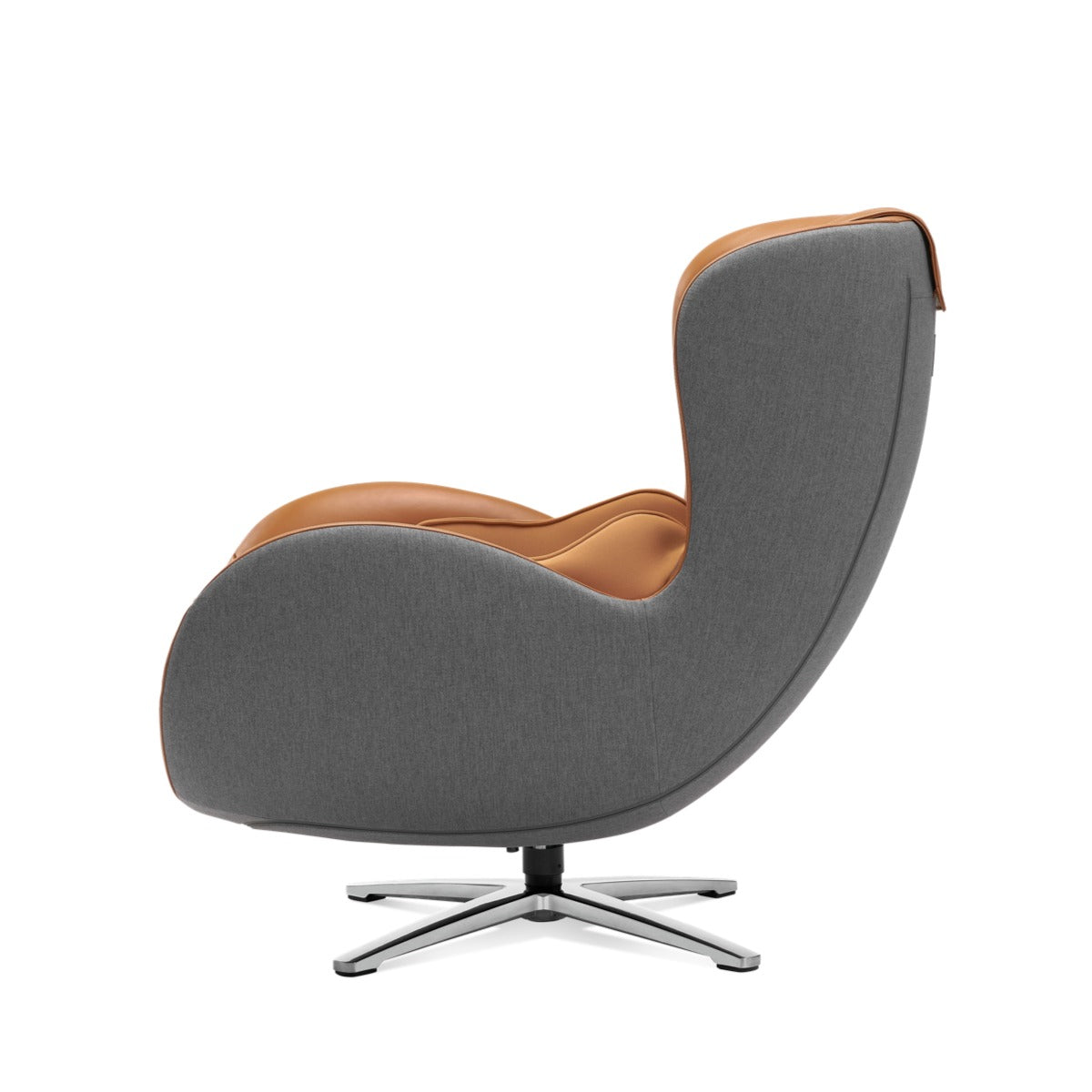 Nouhaus New Classic massage chair in Caramel, side view