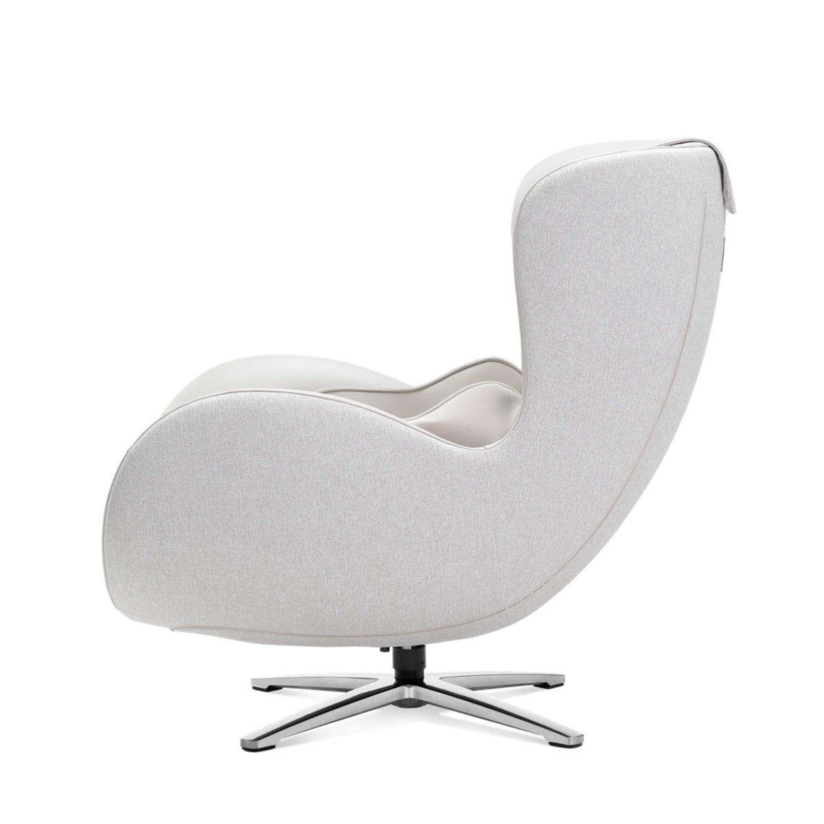 Nouhaus New Classic massage chair in Elder White, side view