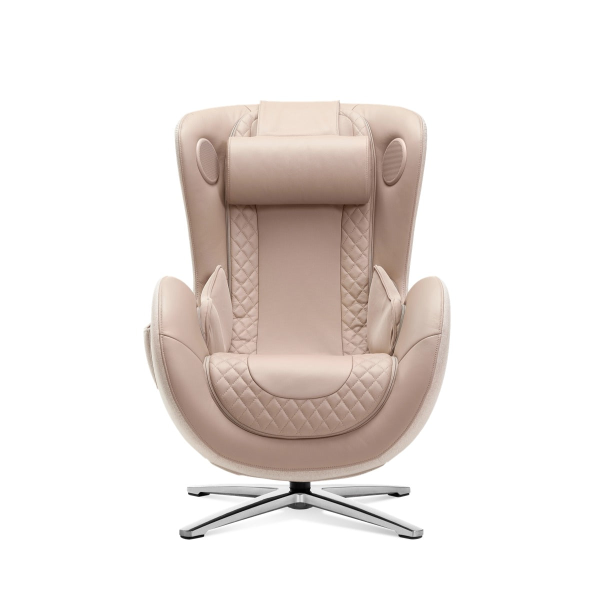 Nouhaus New Classic massage chair in Mellow Sand, front view
