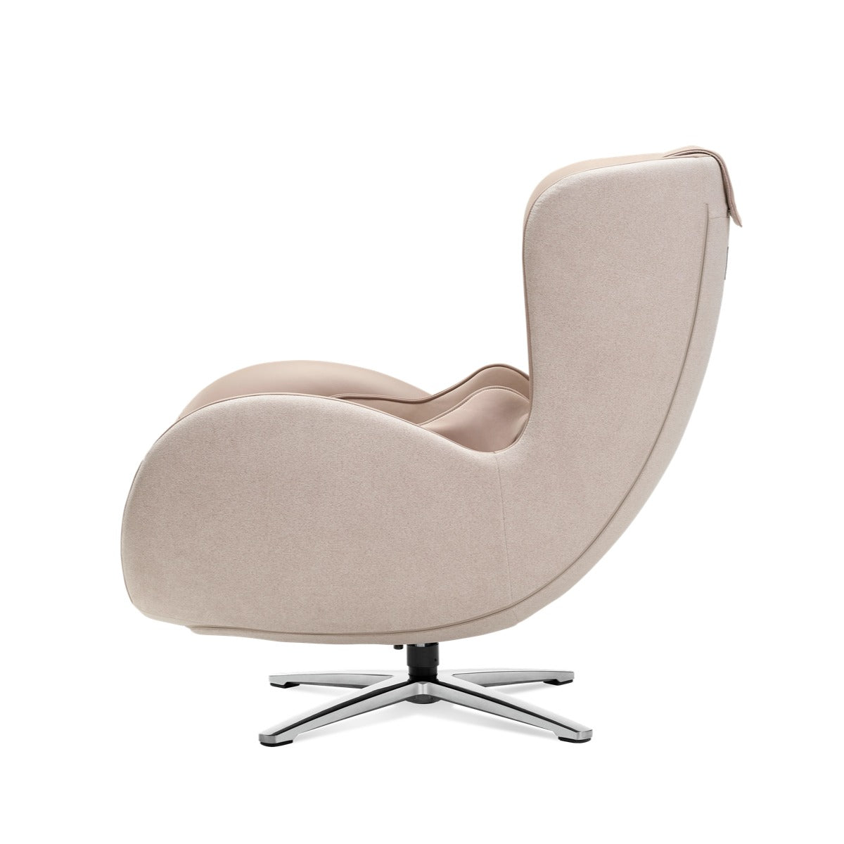 Nouhaus New Classic massage chair in Mellow Sand, side view
