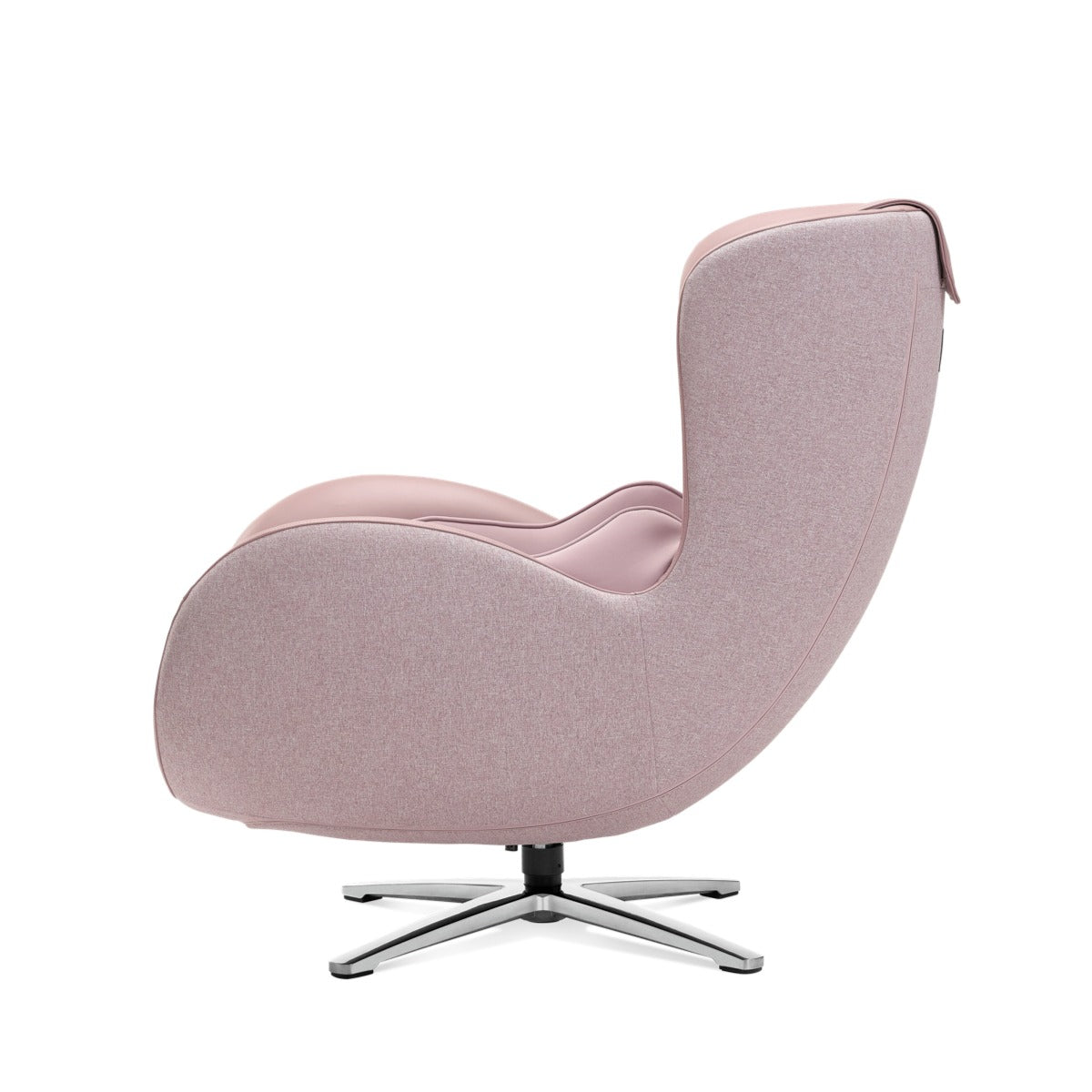Nouhaus New Classic massage chair in Pale Rose, side view