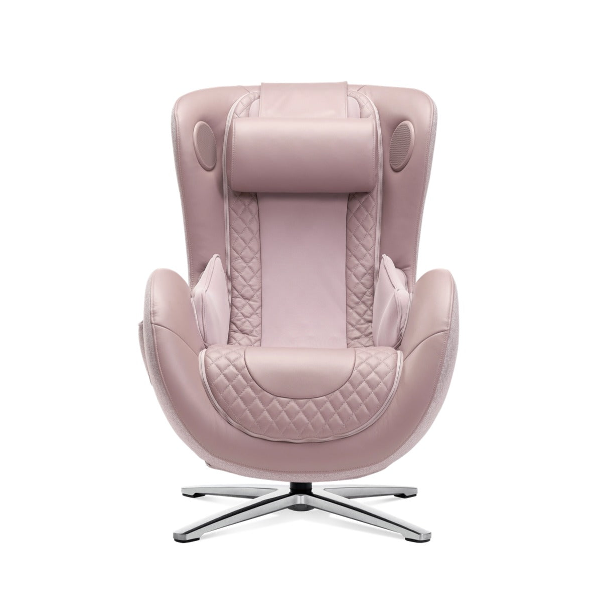 Nouhaus New Classic massage chair in Pale Rose, front view