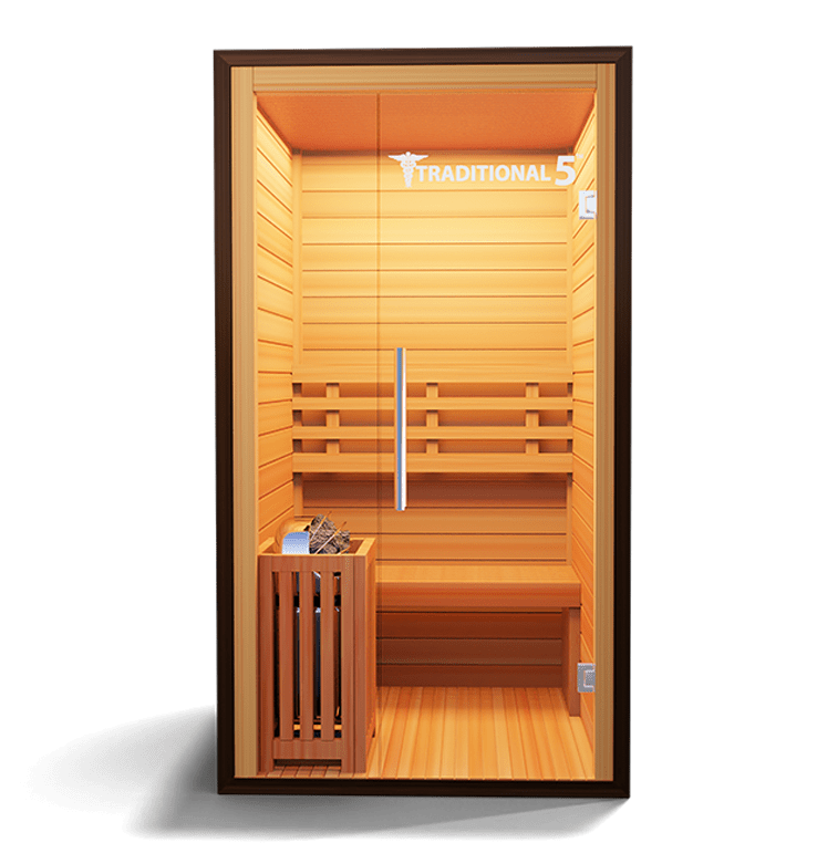Medical Sauna Traditional 5 Indoor Hemlock Steam 2-Person Sauna