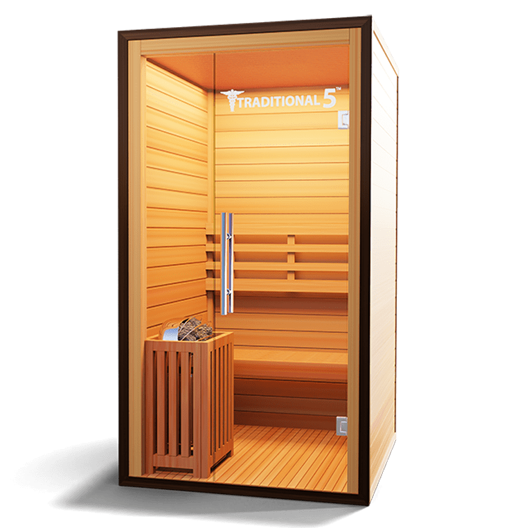 Medical Sauna Traditional 5 Indoor Hemlock Steam 2-Person Sauna