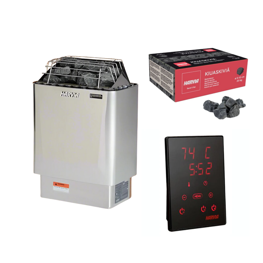 Harvia KIP Stainless Steel Sauna Heater with Wi-Fi Control