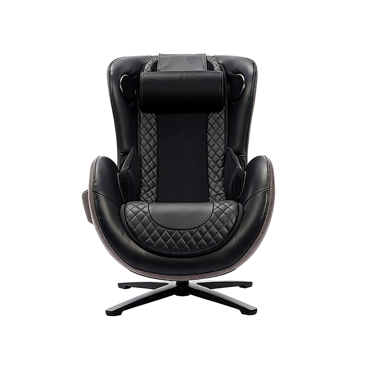 Nouhaus New Classic massage chair in Space Black, front view