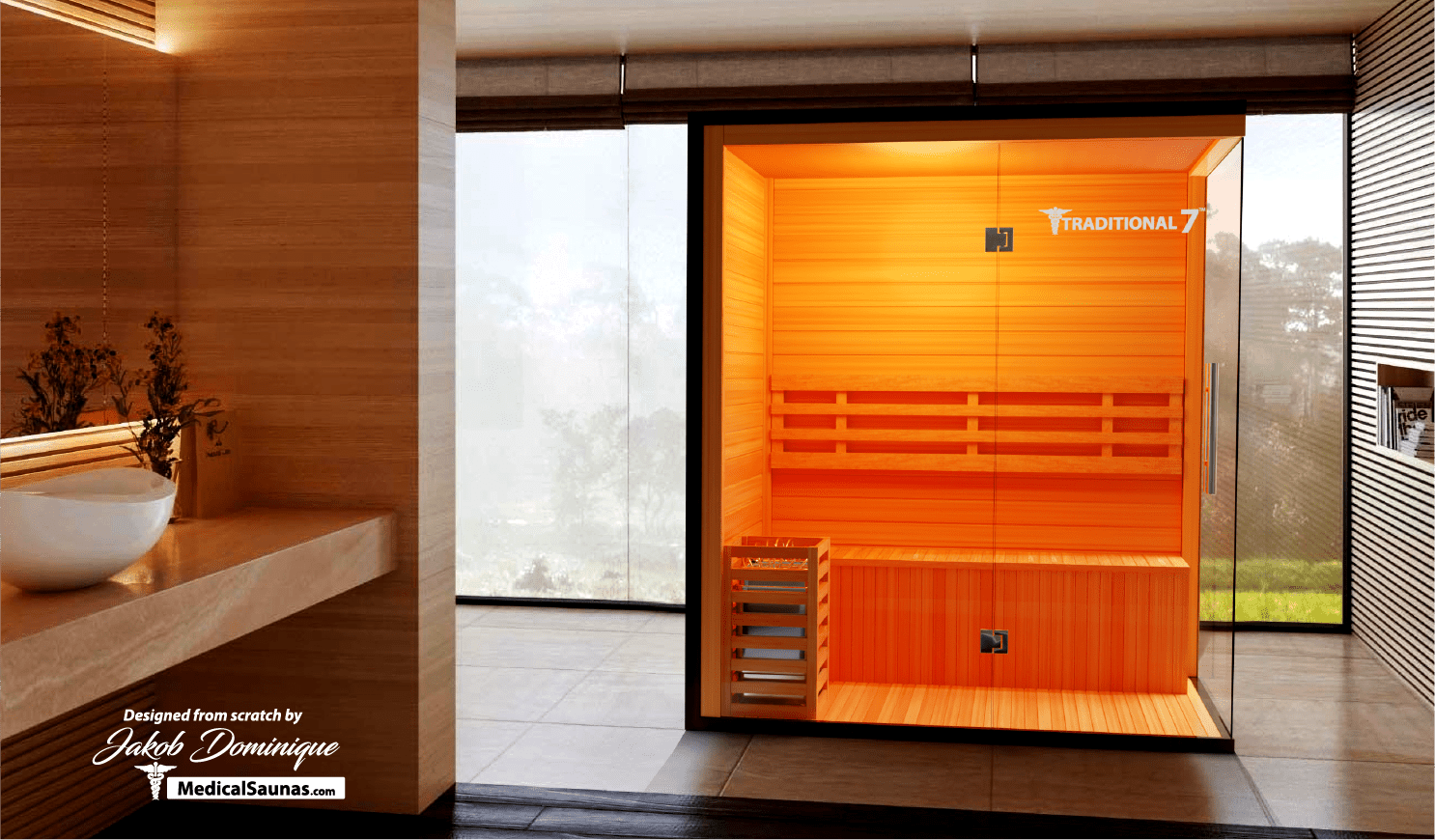Medical Sauna Traditional 7 Indoor Traditional 3-Person Sauna
