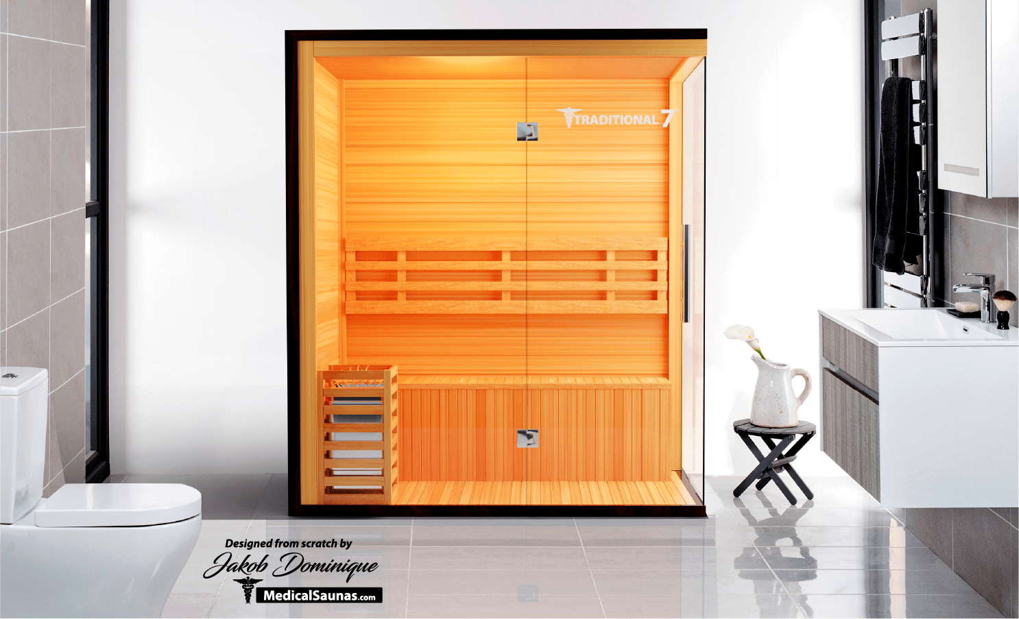 Medical Sauna Traditional 7 Indoor Traditional 3-Person Sauna